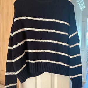 Jenni Kayne Navy and White Striped Sweater